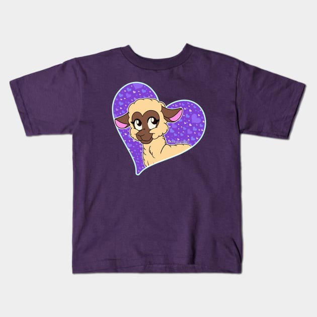 Sweet Sheep - Valentine's Day (Grape Soda,Close-up) Kids T-Shirt by K-Tee's CreeativeWorks